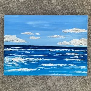 Acrylic ocean painting